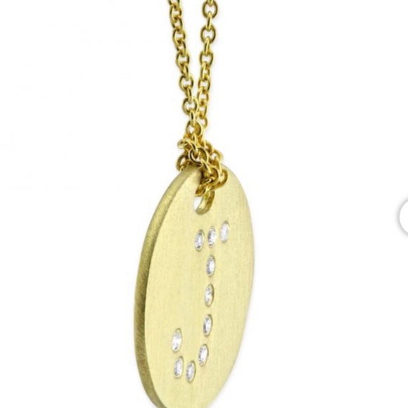 Roberto Coin Tiny Treasures Initial Disc Necklace J - Picture 2 of 7